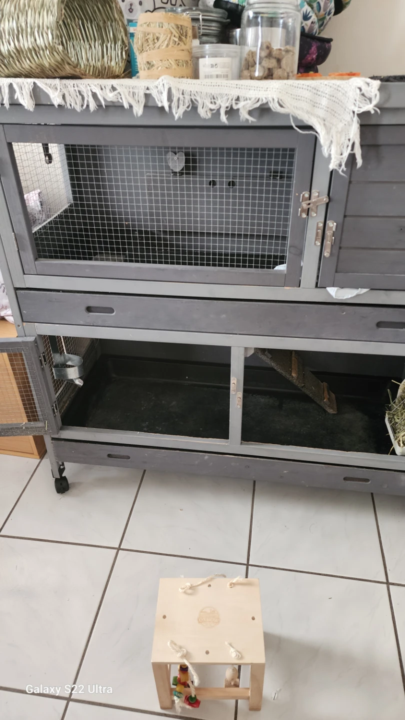 Gray Wooden Multi-Level Pet Cage - photo 2