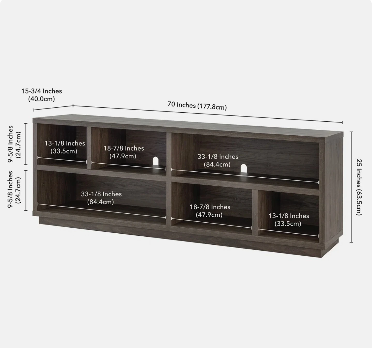 Black Media Console TV Stand - photo 2
