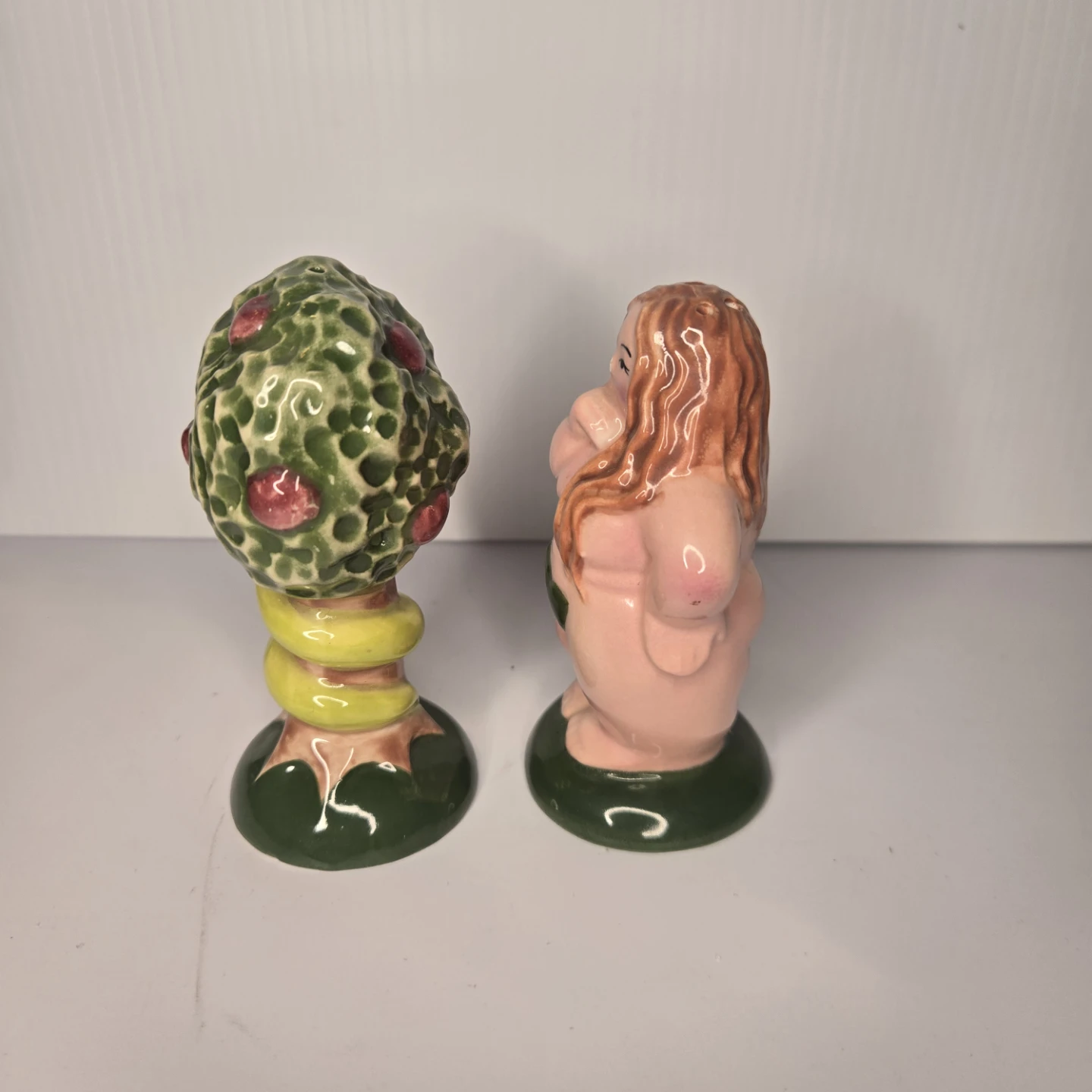 Ceramic Adam and Eve Salt and Pepper Shaker Set - photo 5