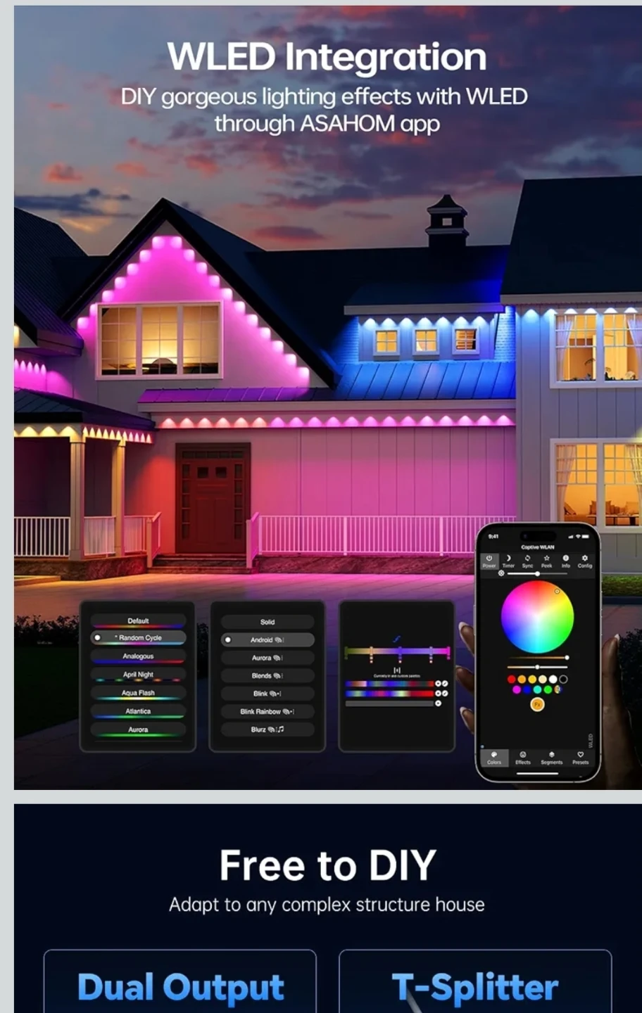 ASAHOM Permanent Outdoor Lights Pro S108B-W - photo 4