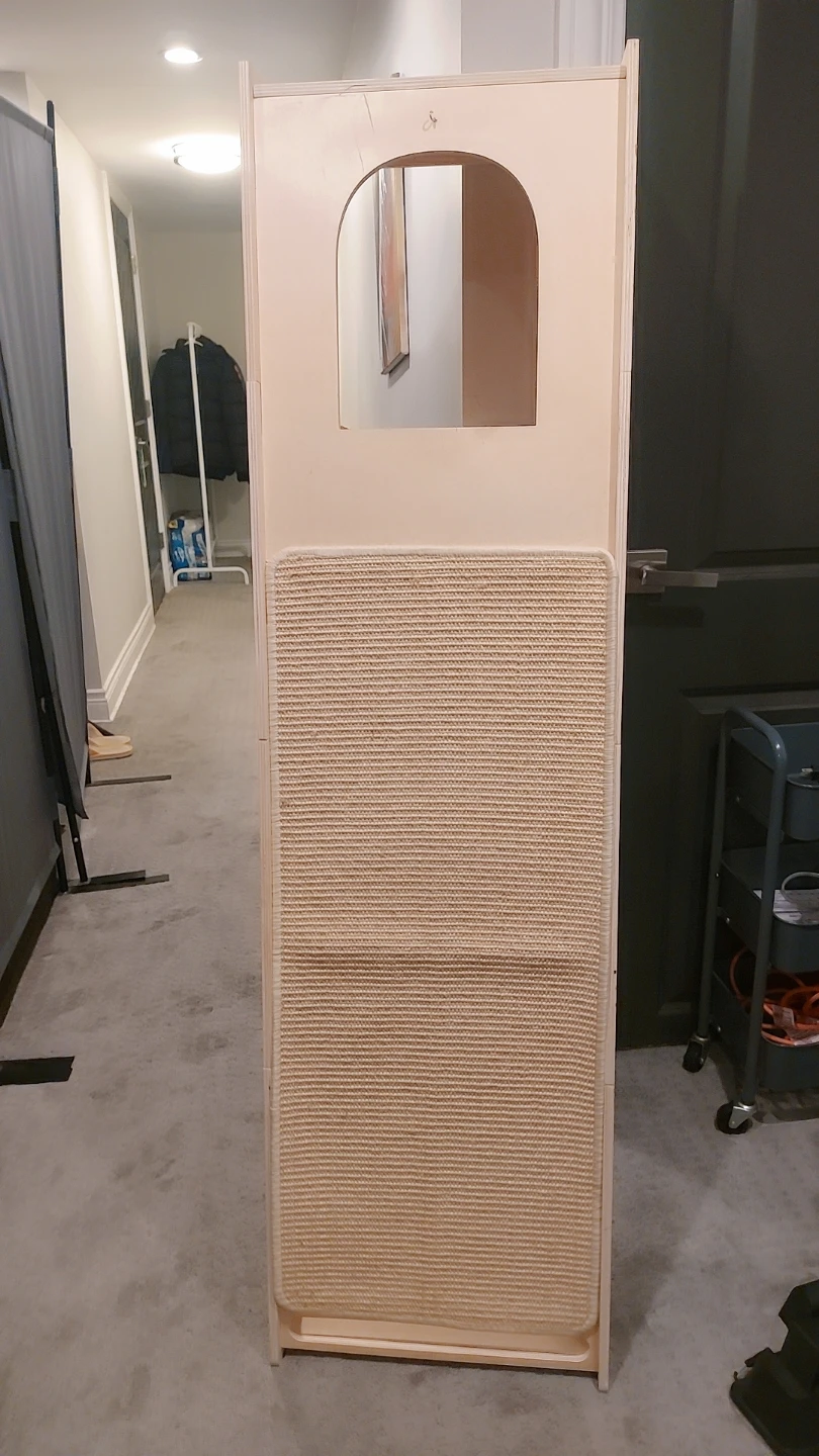 Wooden Cat Tree Condo with Scratching Post