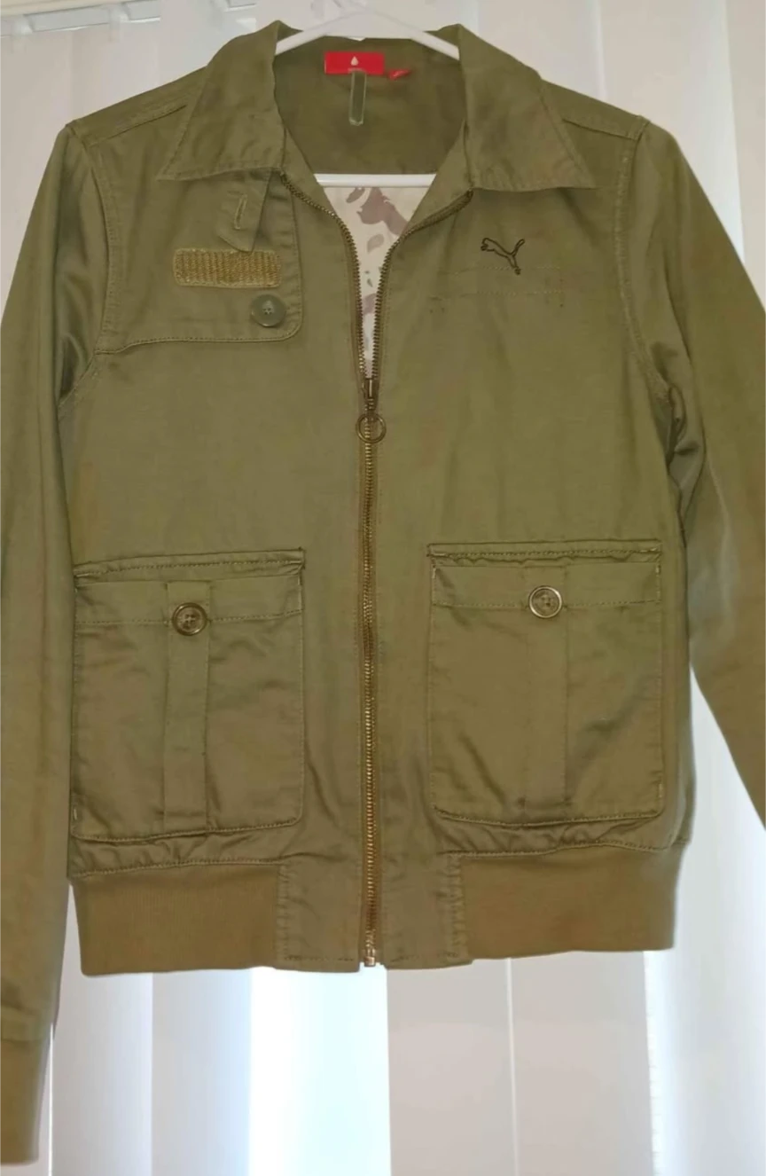 Puma Olive Green Bomber Jacket