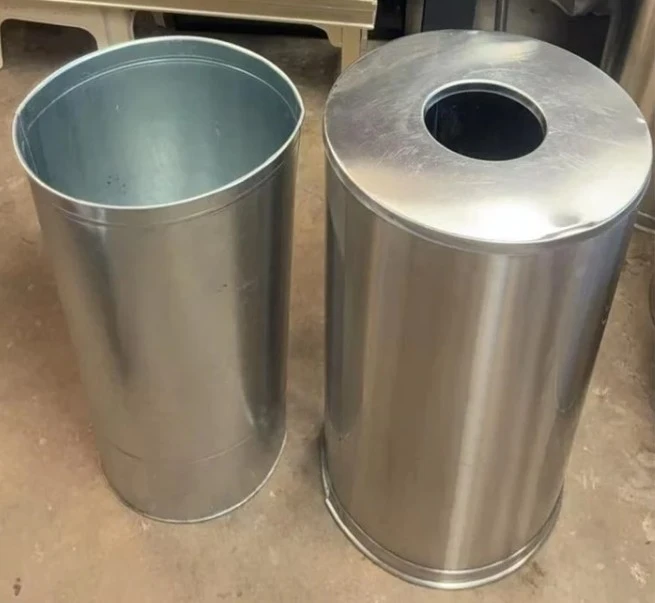 Stainless Steel Trash Can with Lid - photo 2