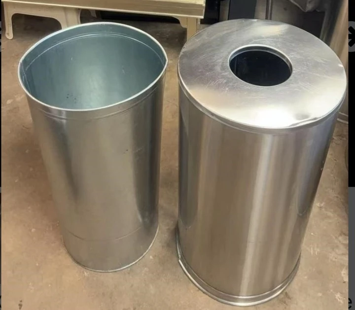 Stainless Steel Trash Can with Lid - photo 4