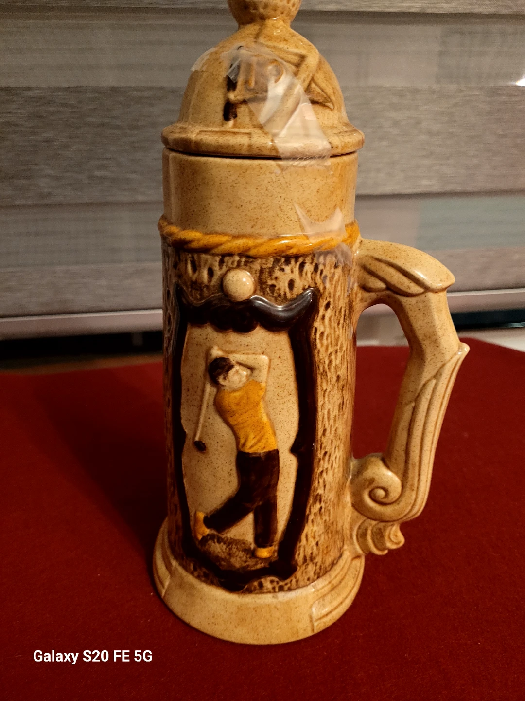 Vintage Ceramic Beer Stein with Golfers - photo 3