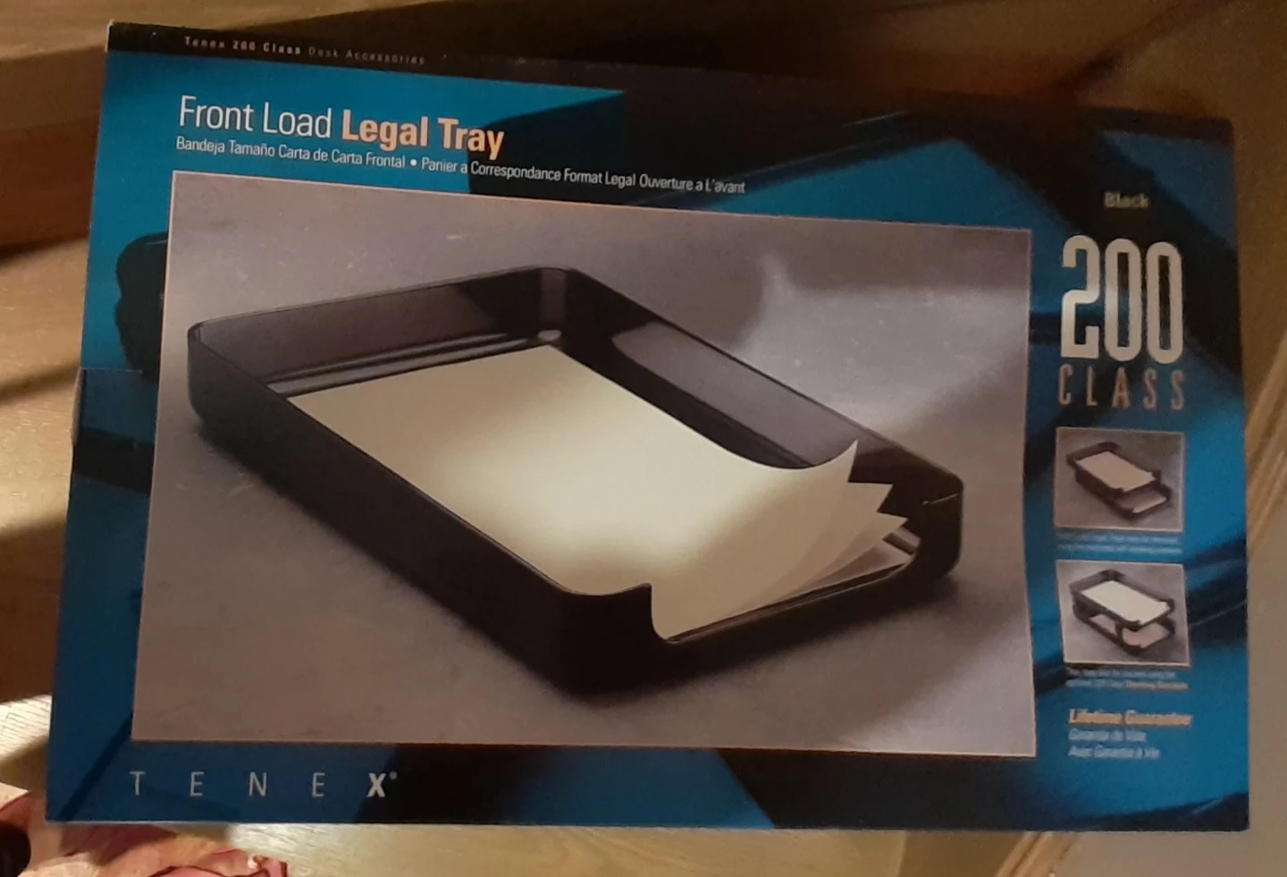Tenex Front Load Legal Tray Black 200 Class