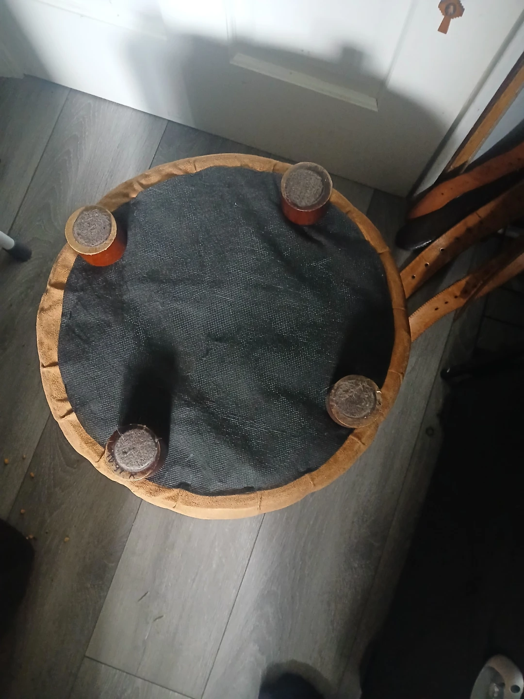 Brown Suede Ottoman Footstool - photo 3