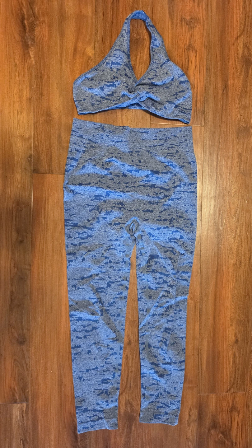 Blue Camo Activewear Set - Size L