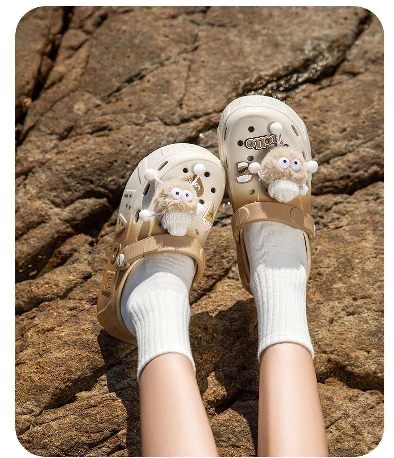Women's Platform Clogs with Fuzzy Charms - photo 4