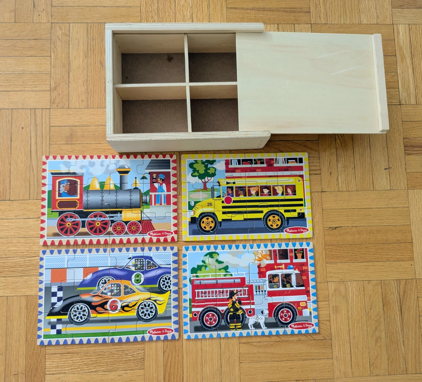 Melissa & Doug Wooden Puzzles Set - Vehicles - photo 3