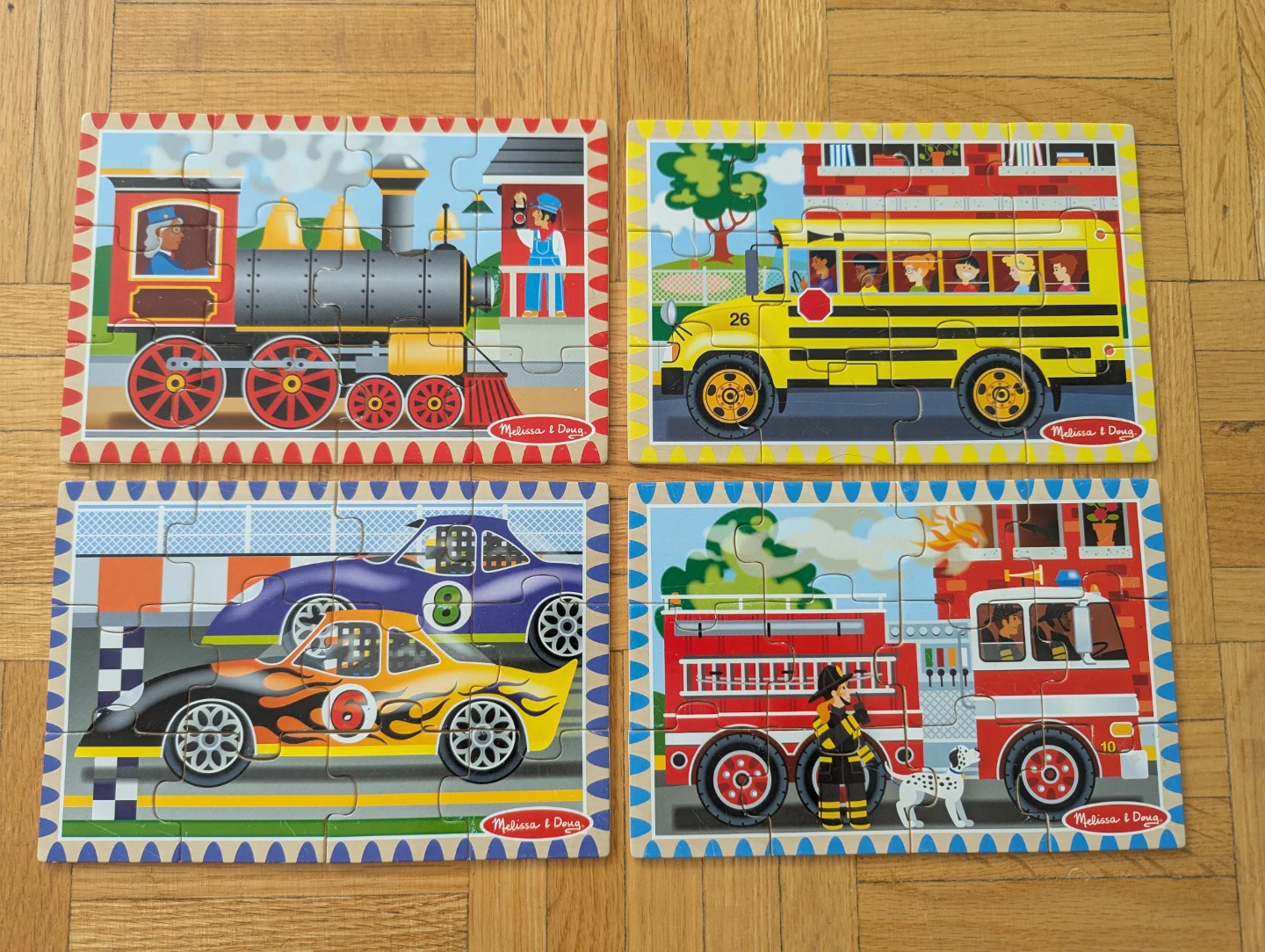 Melissa & Doug Wooden Puzzles Set - Vehicles - photo 4