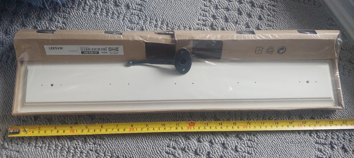 IKEA LEKSVIK White Coat Rack Shelf - New