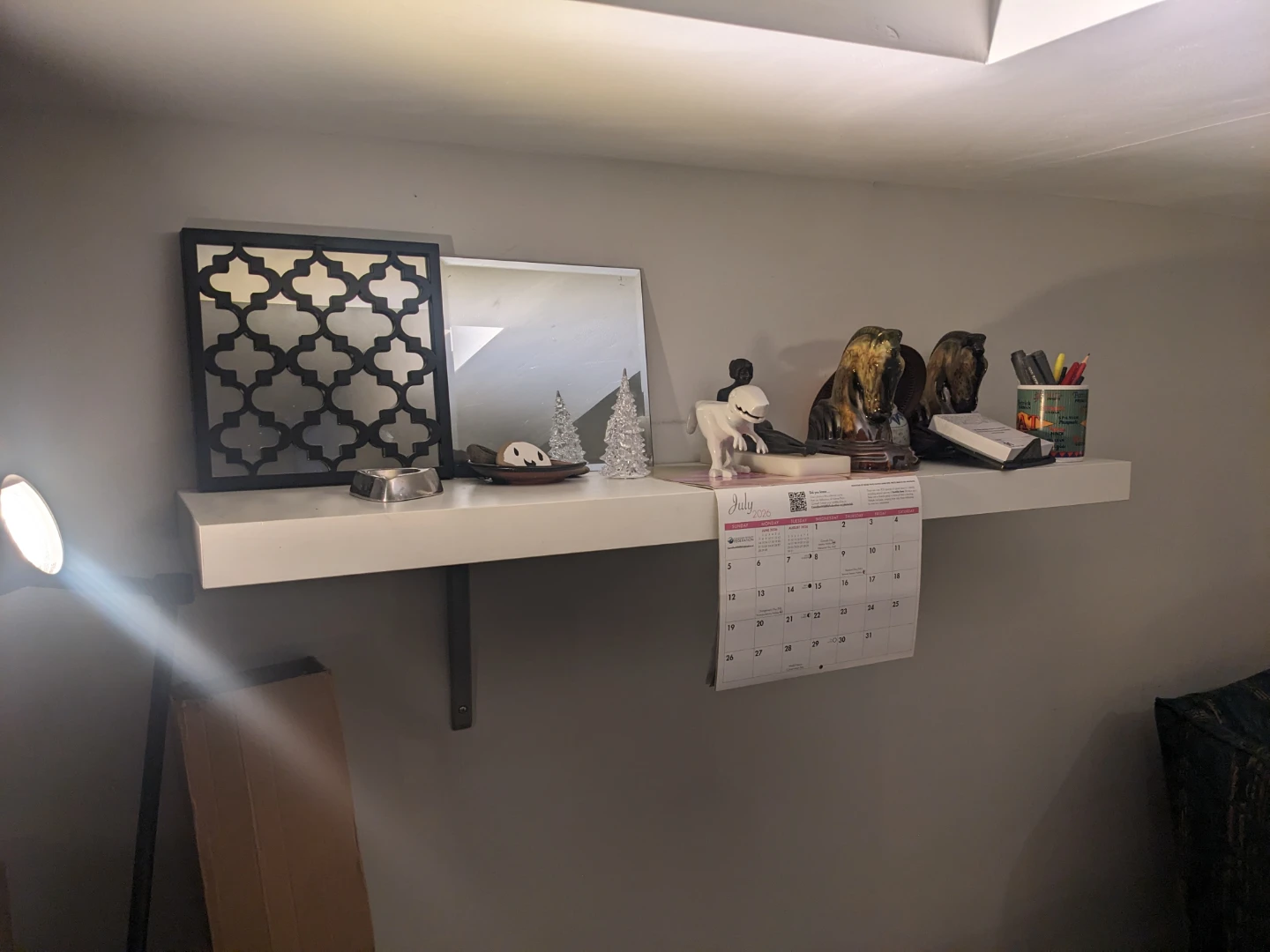 White Floating Shelf with Brackets