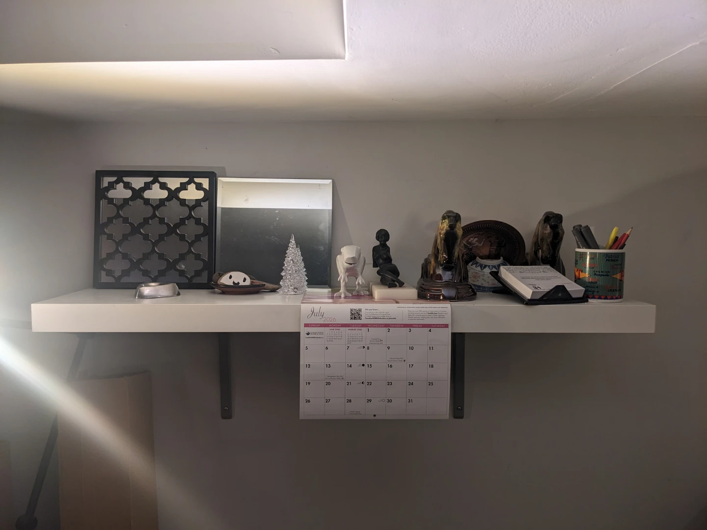 White Floating Shelf with Brackets - photo 2