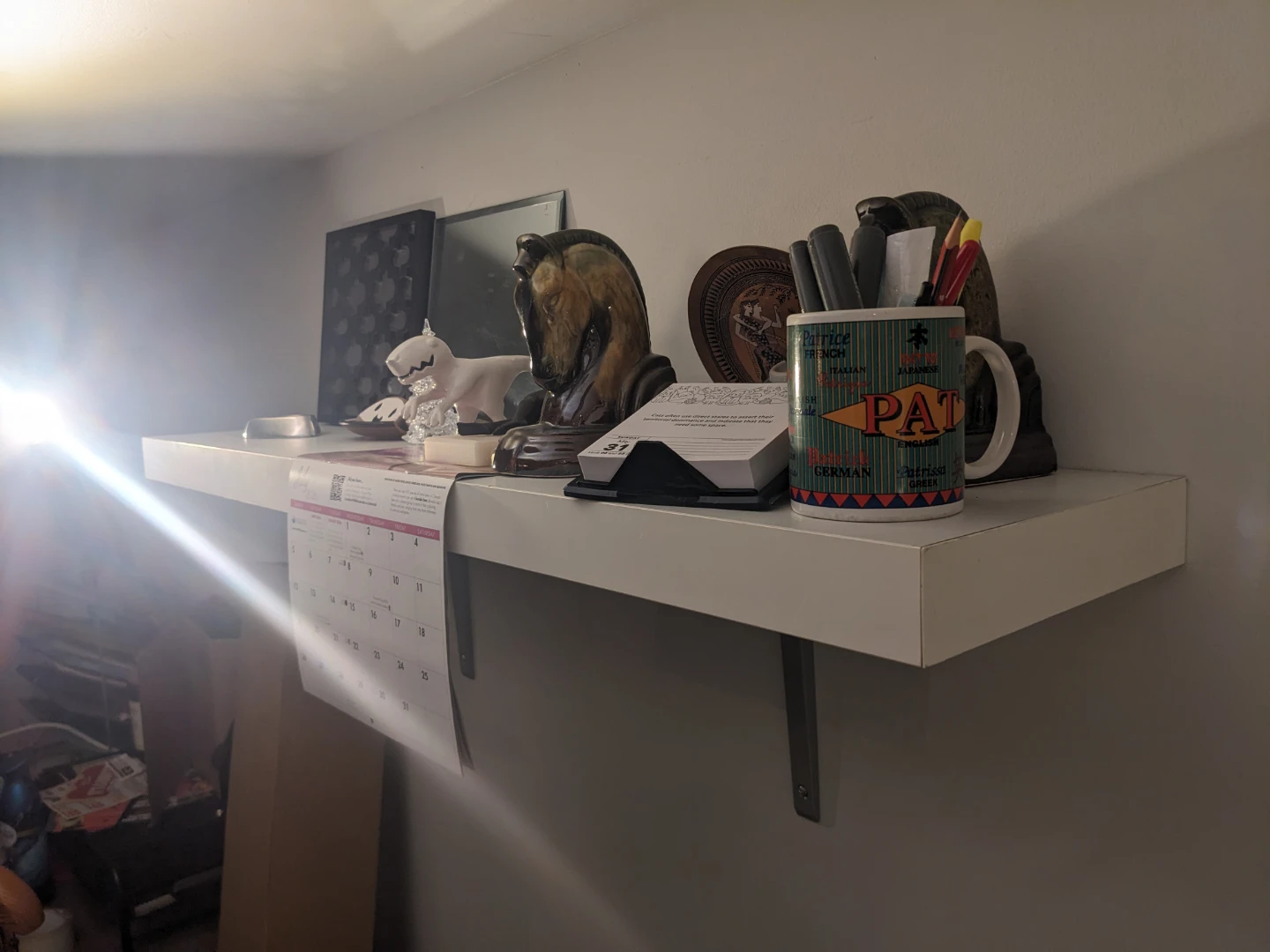 White Floating Shelf with Brackets - photo 4