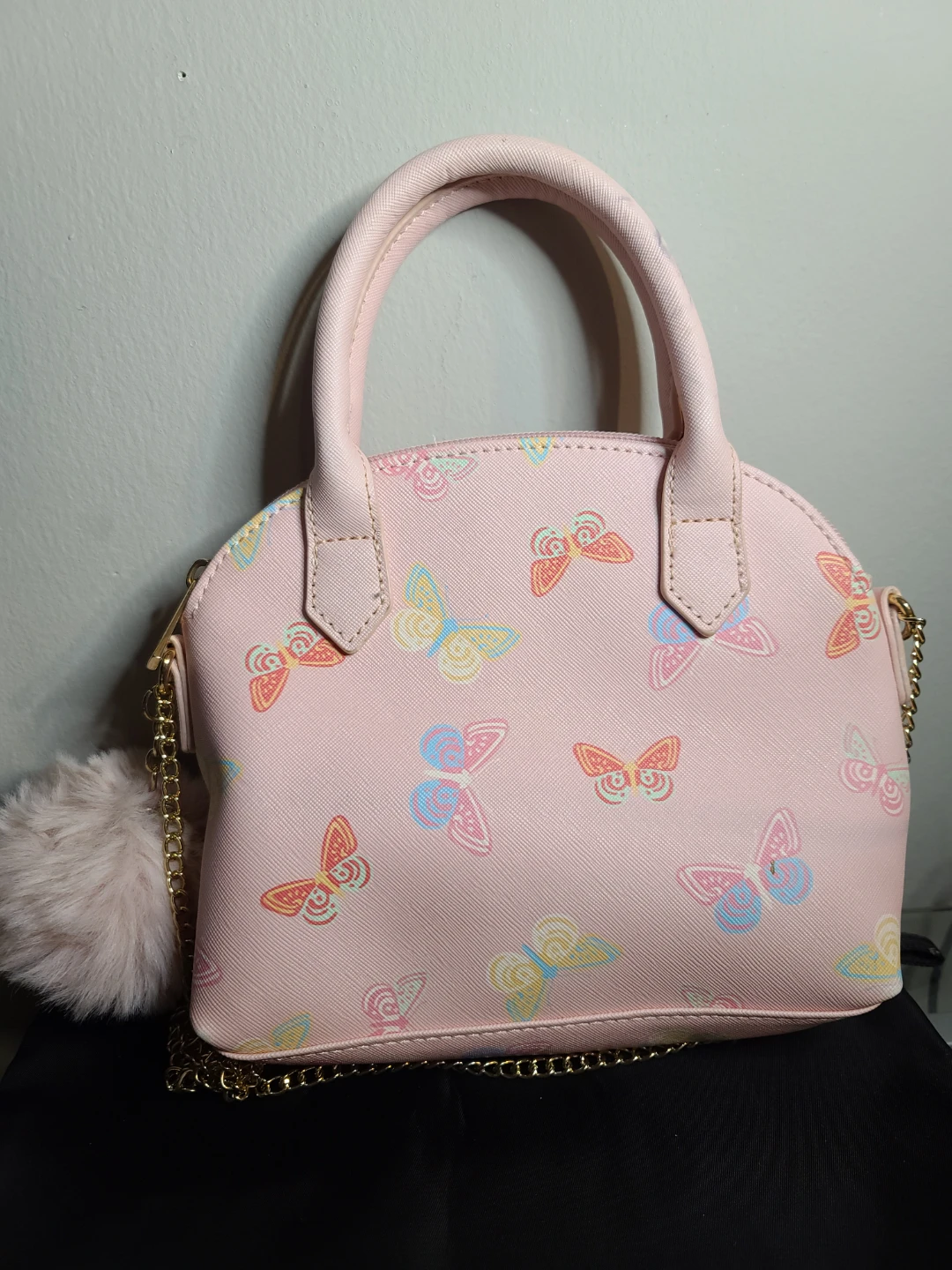 Pink butterfly handbag - photo 2