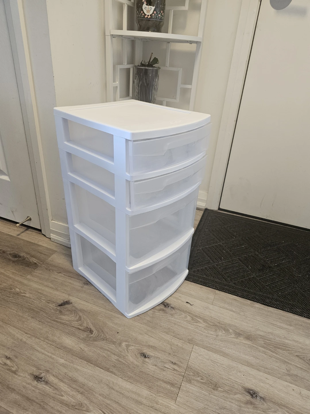 Sterilite White 4-Drawer Plastic Storage Unit