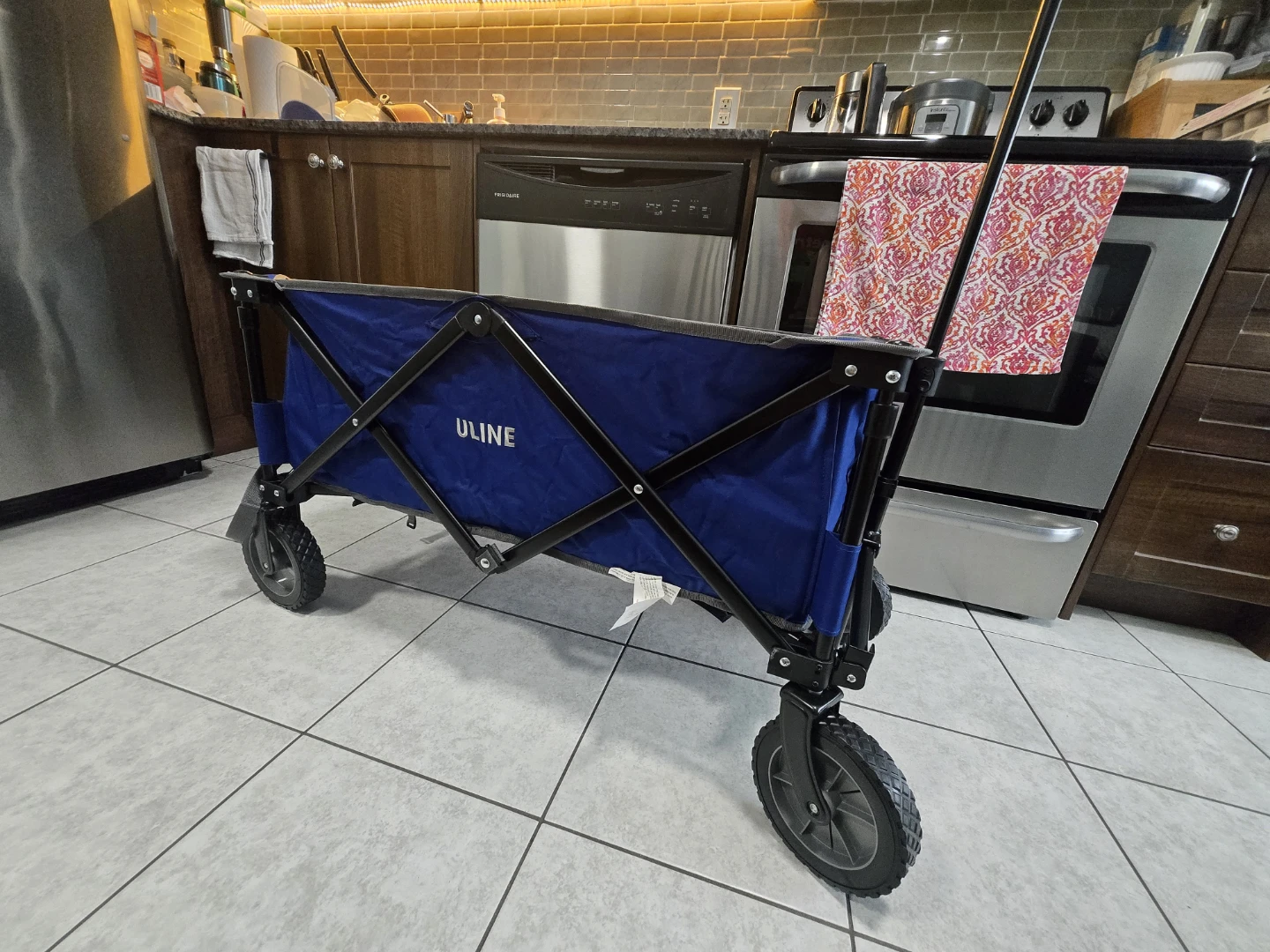 Uline Blue Folding Utility Cart Wagon