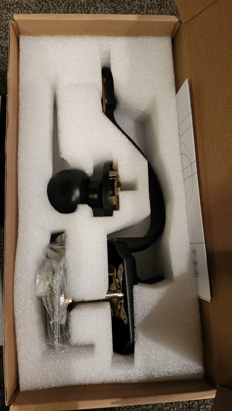 Elemake Matte Black Front Door Handle Set - photo 4