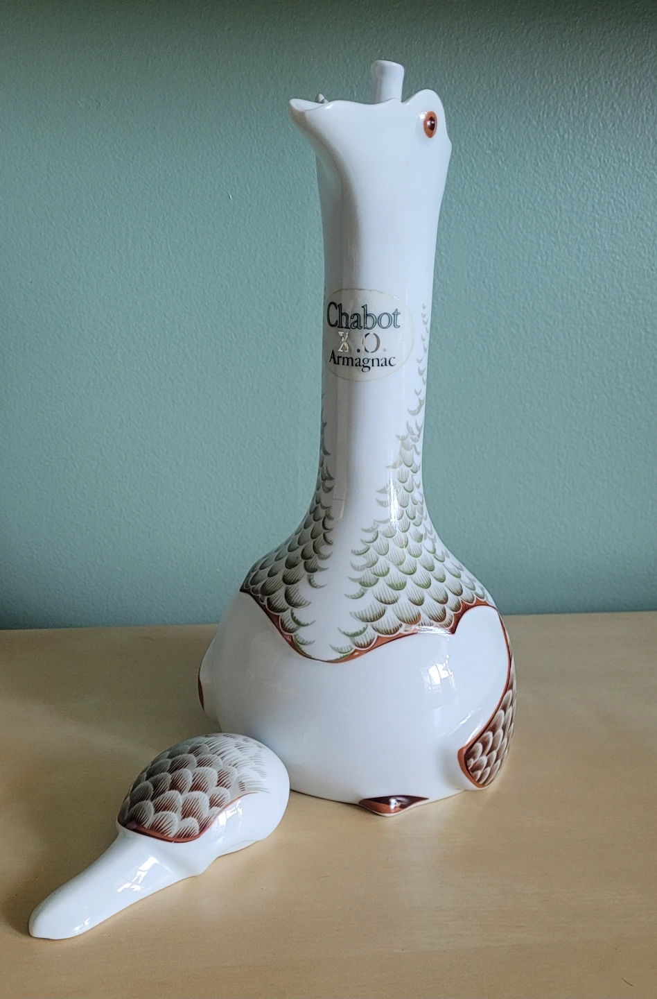 Rare Limoges Chabot XO Armagnac Goose Decanter - photo 5