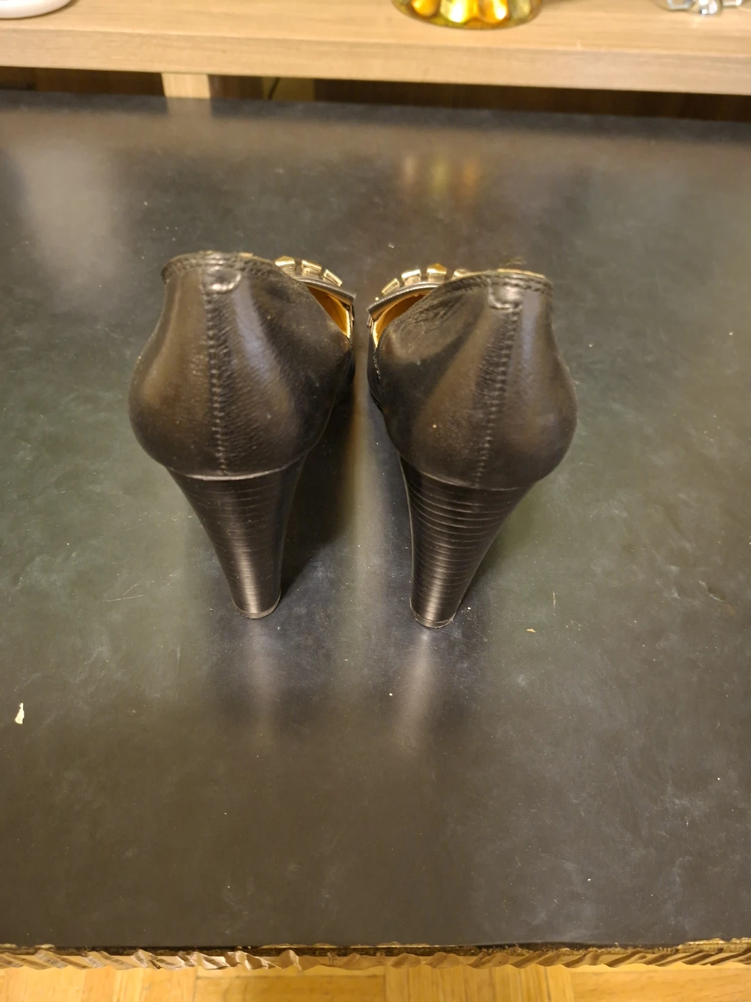 Nine West Black Leather Loafer Heels - photo 3