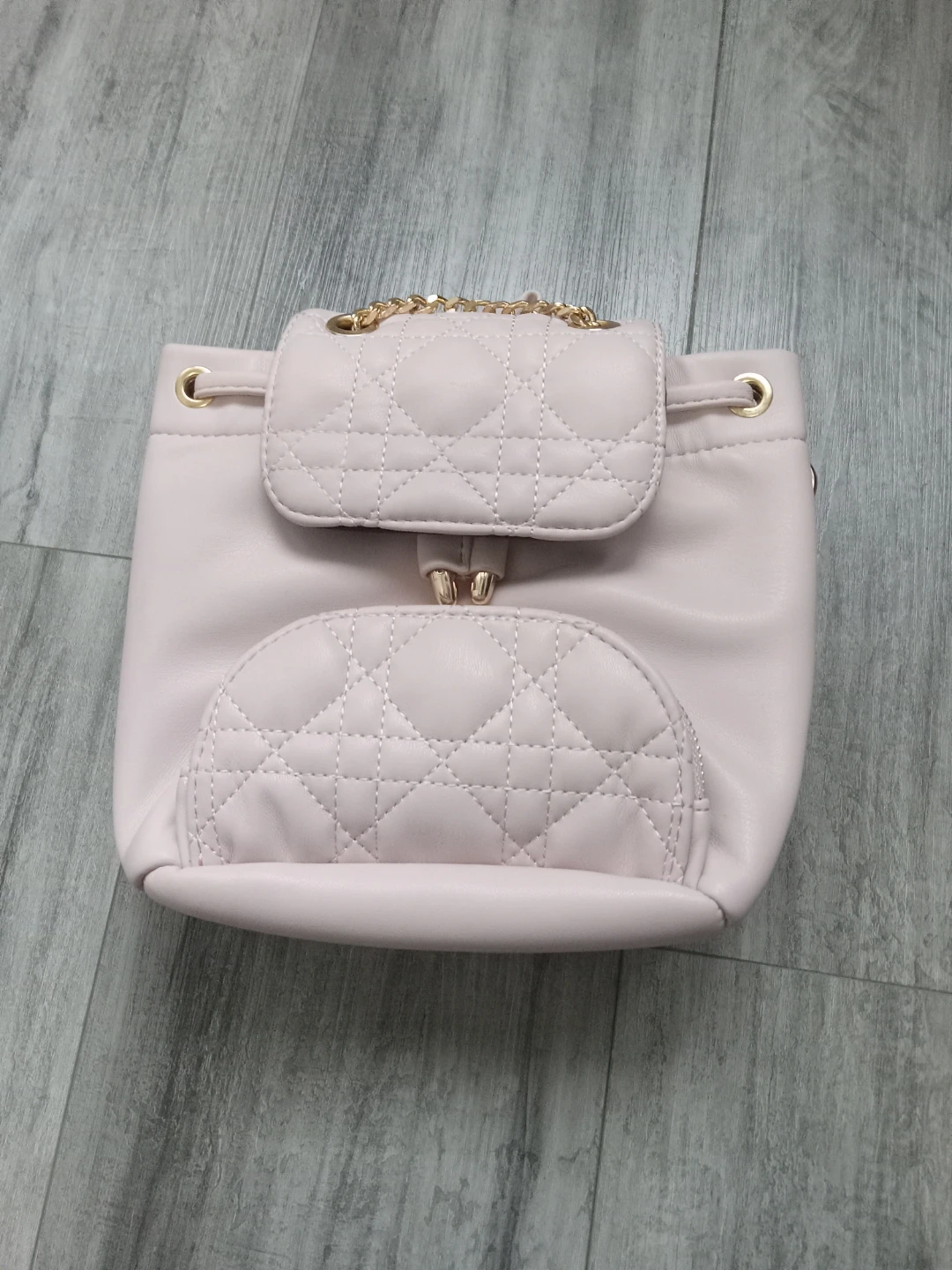 Pink Quilted Mini Backpack