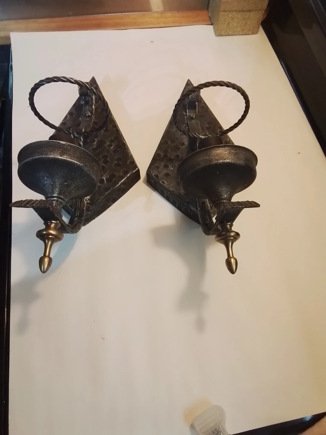 VINTAGE 1970s THOMAS INDUSTRIES BRUTALIST WALL SCONCES Italy