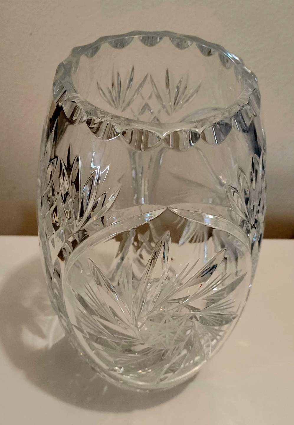 Vtg Soviet Hand Cut Crystal Vase - photo 3