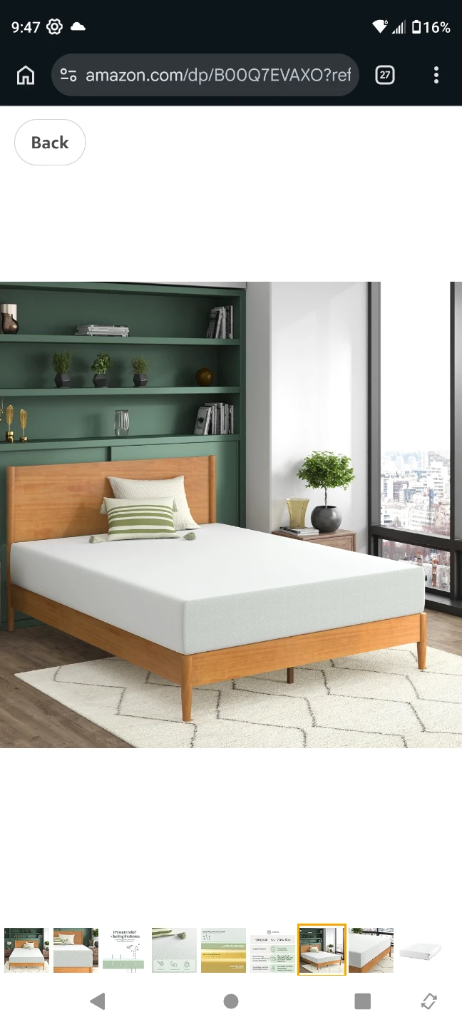 Zinus Memory Foam 10 Inch Green Tea Mattress, Full, White - photo 2