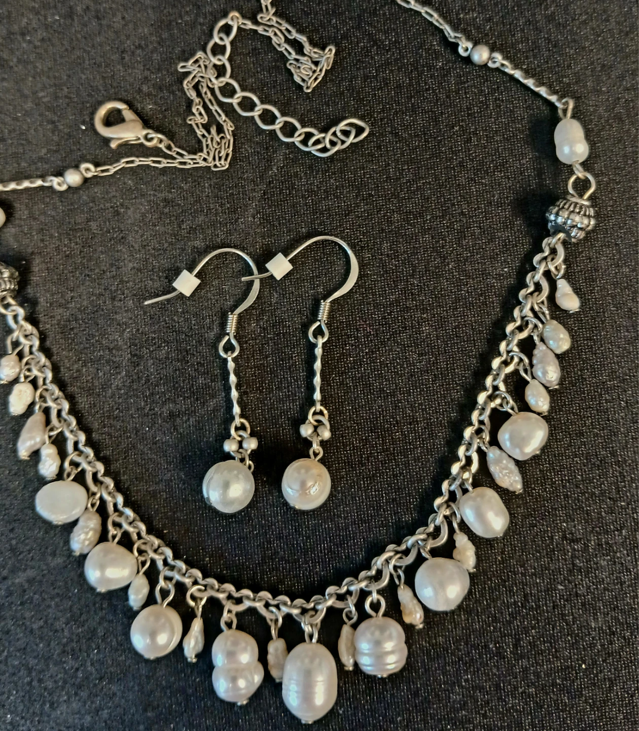 Pearl Necklace and Earring Set - photo 3