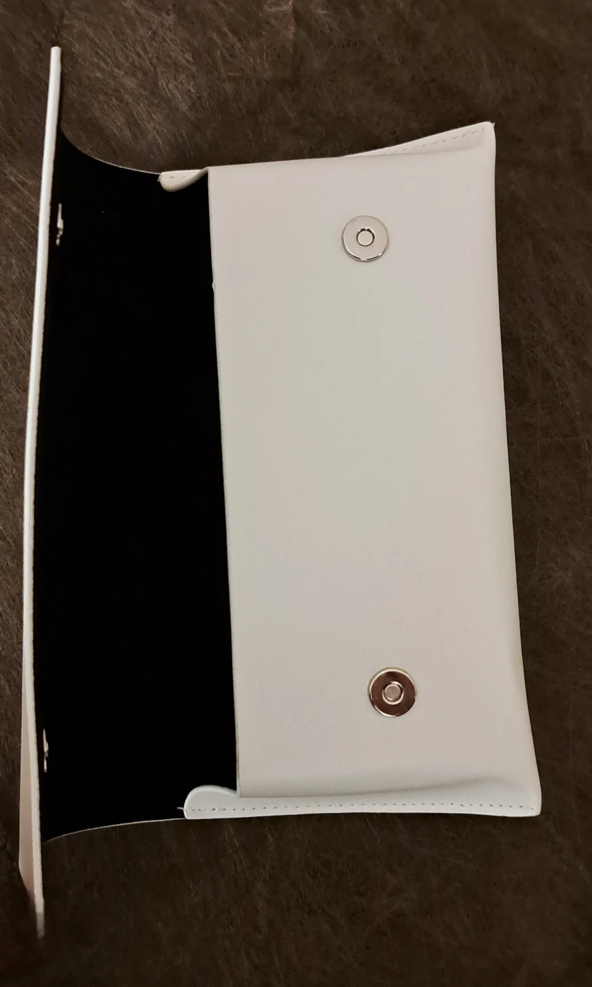 Burberry White Leather Glasses Case