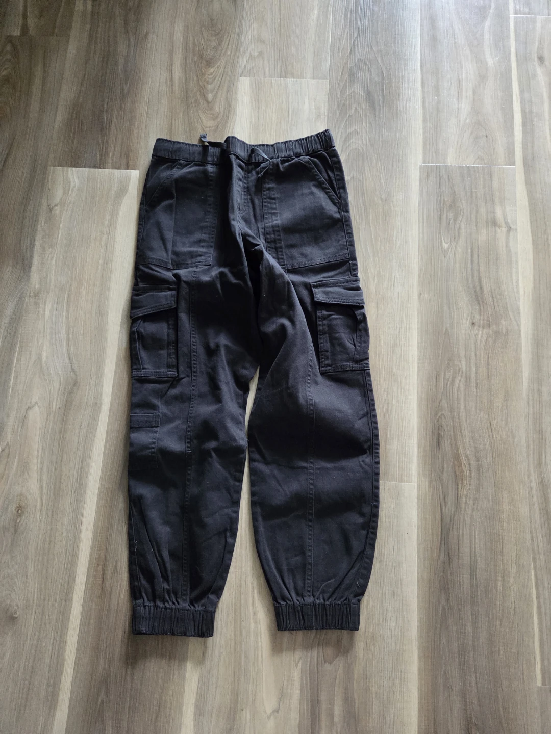 Black Cargo Jogger Pants