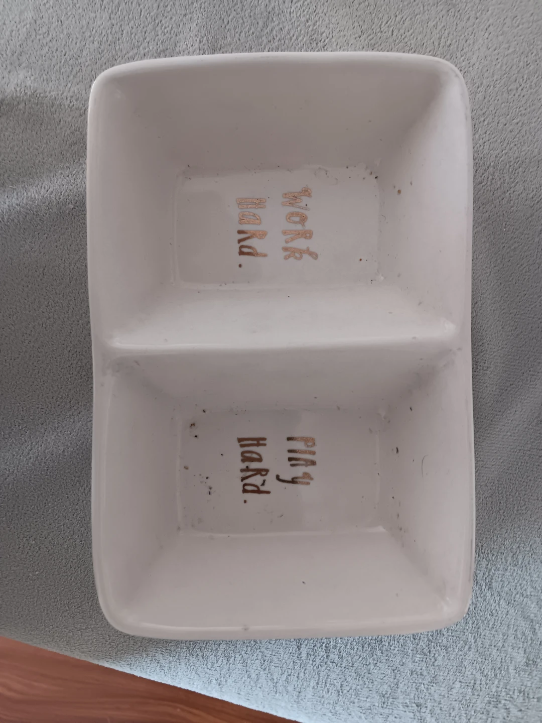 Moving Out sale- Divided Tray "Work Hard, Play Hard"