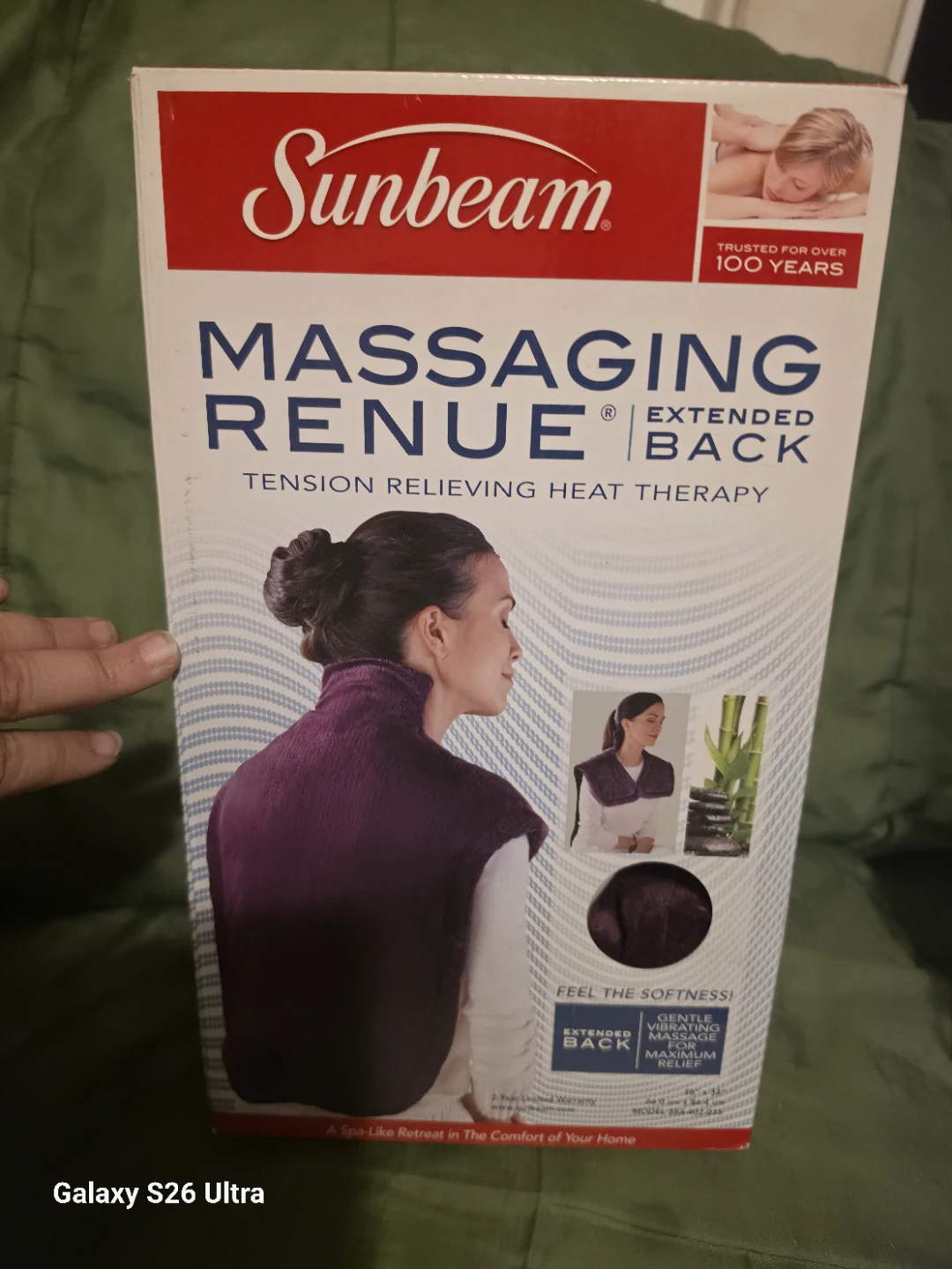Sunbeam Massaging Renue Extended Back Heat Therapy