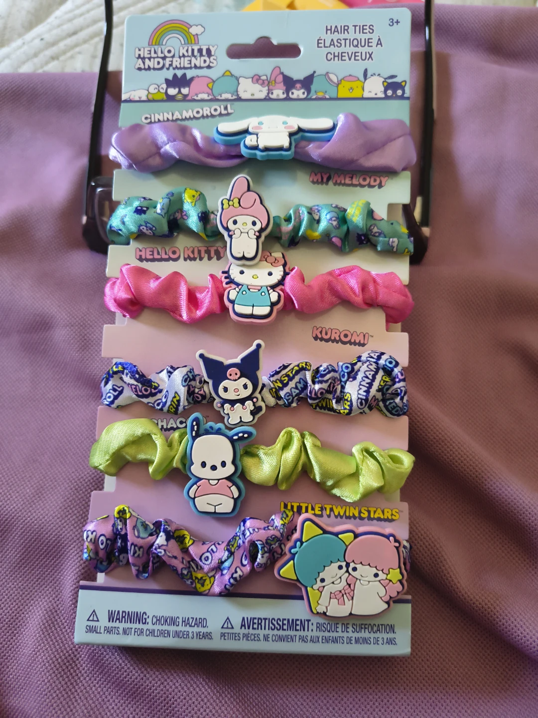 Sanrio Hello Kitty and Friends Hair Ties Scrunchies Set