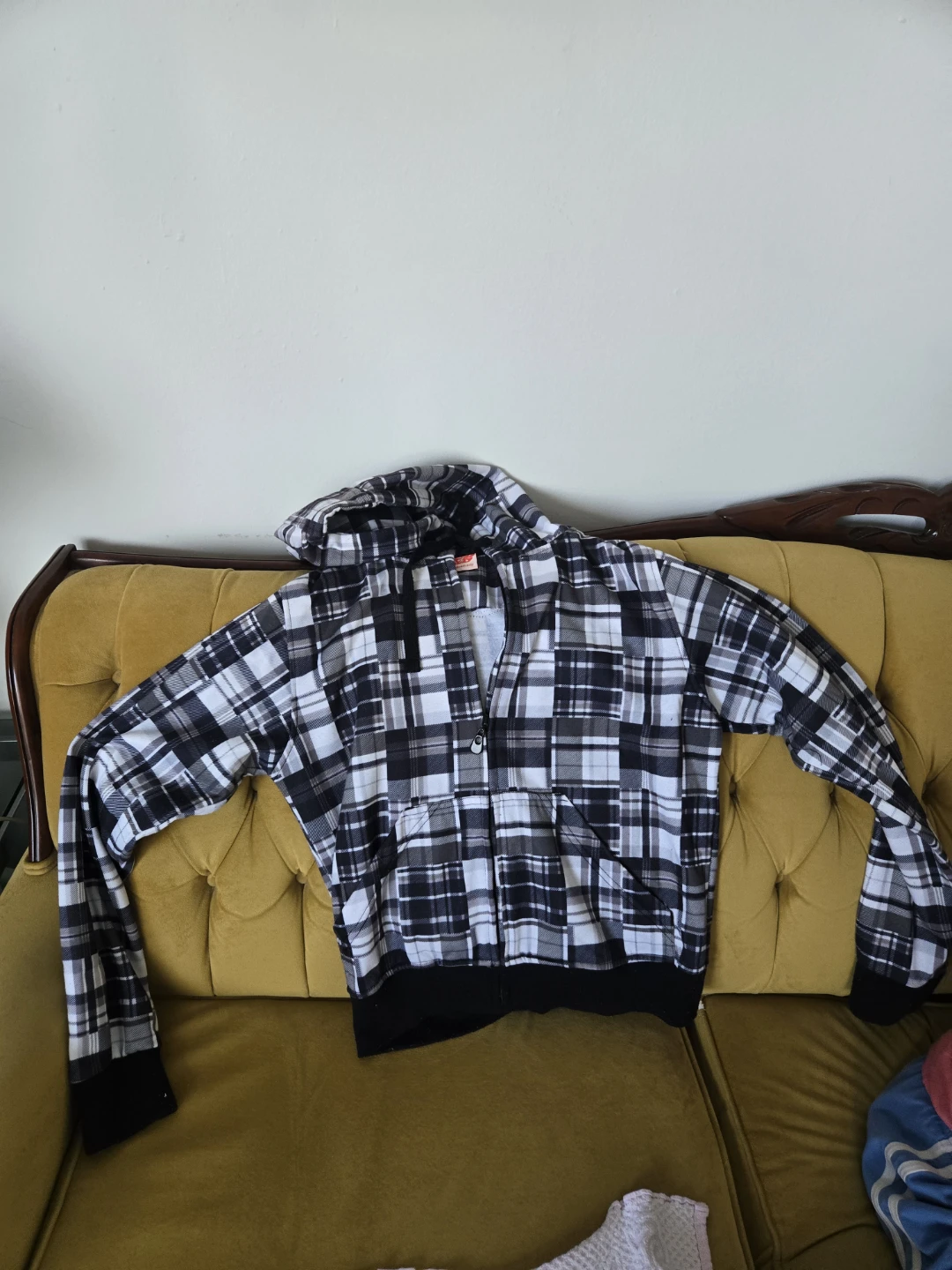 Plaid Zip-Up Hoodie