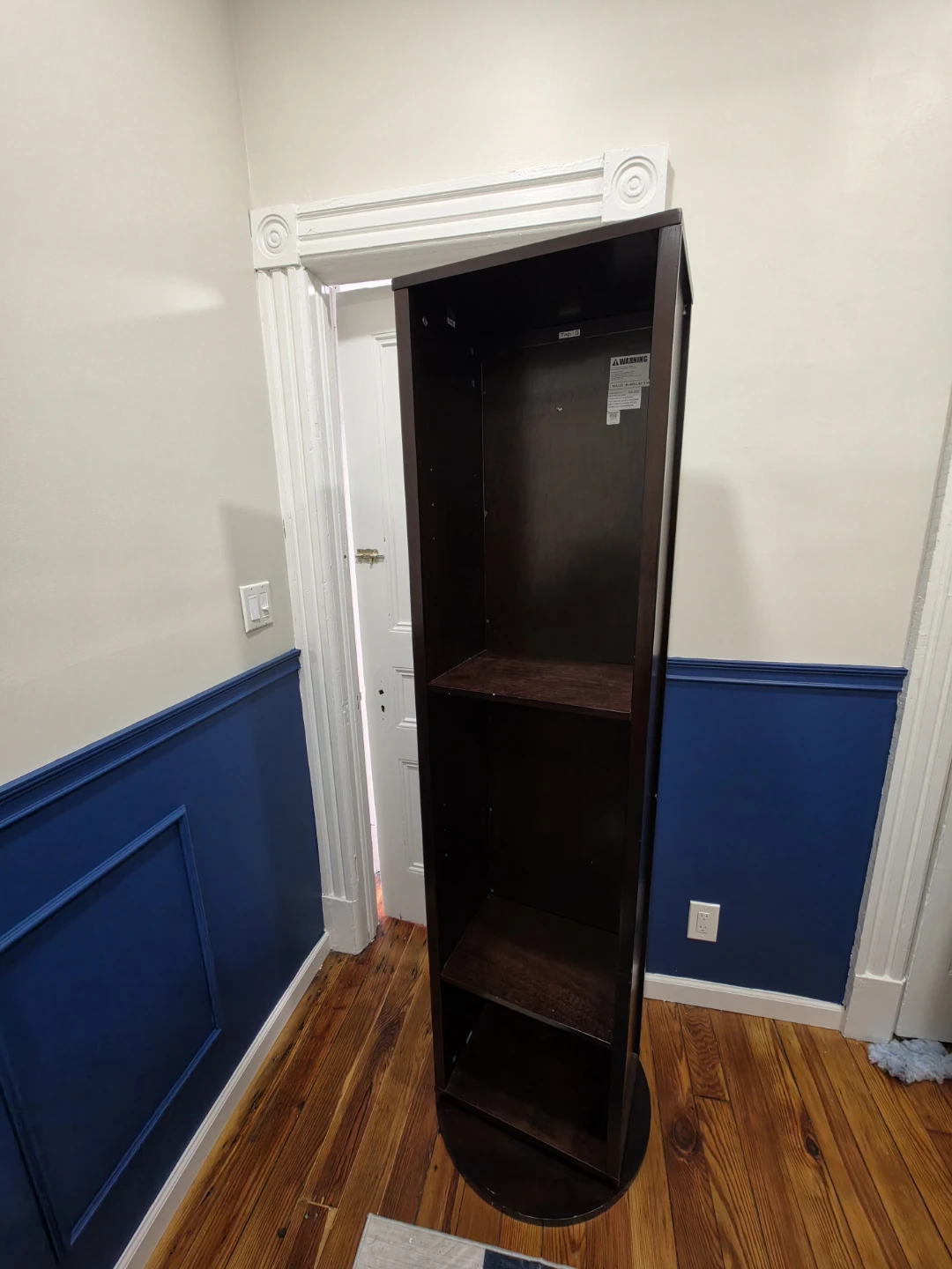 Dark Wood Swivel Mirror Stand - photo 2