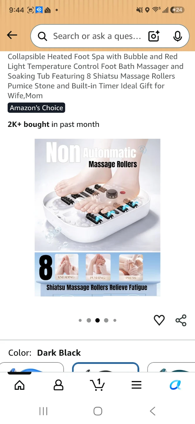 Collapsible Heated Foot Spa Massager with Red Light - photo 3