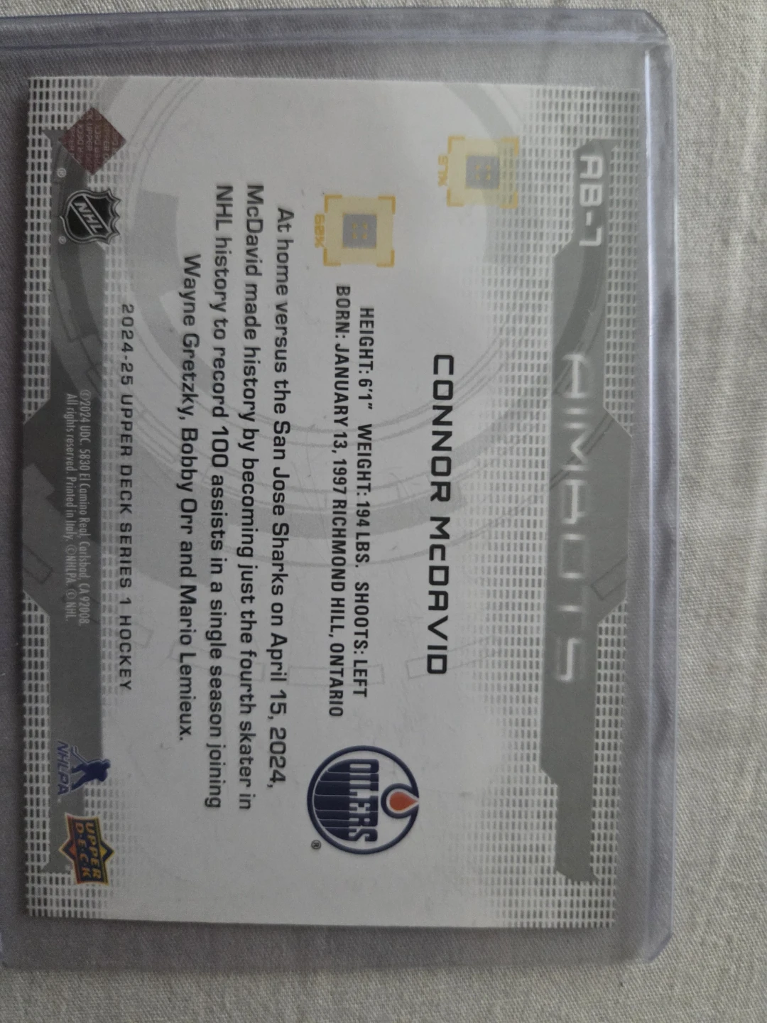 Connor McDavid 2024-25 Upper Deck Hockey Card - photo 2