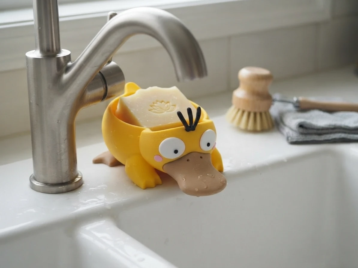 Yellow Duck Soap Dish Holder