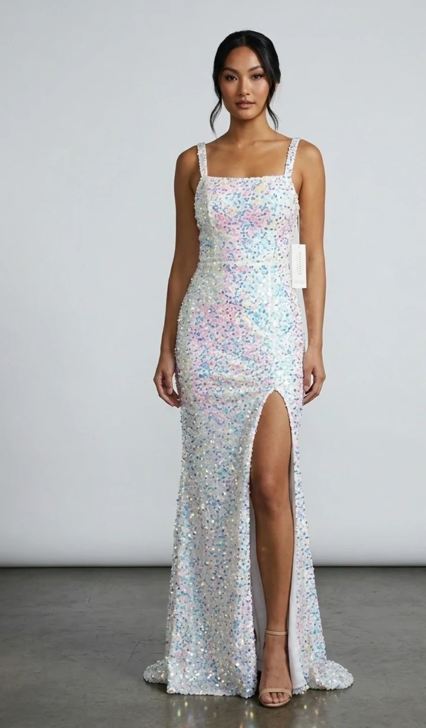Sequined Wedding/Coctail Maxi Dress