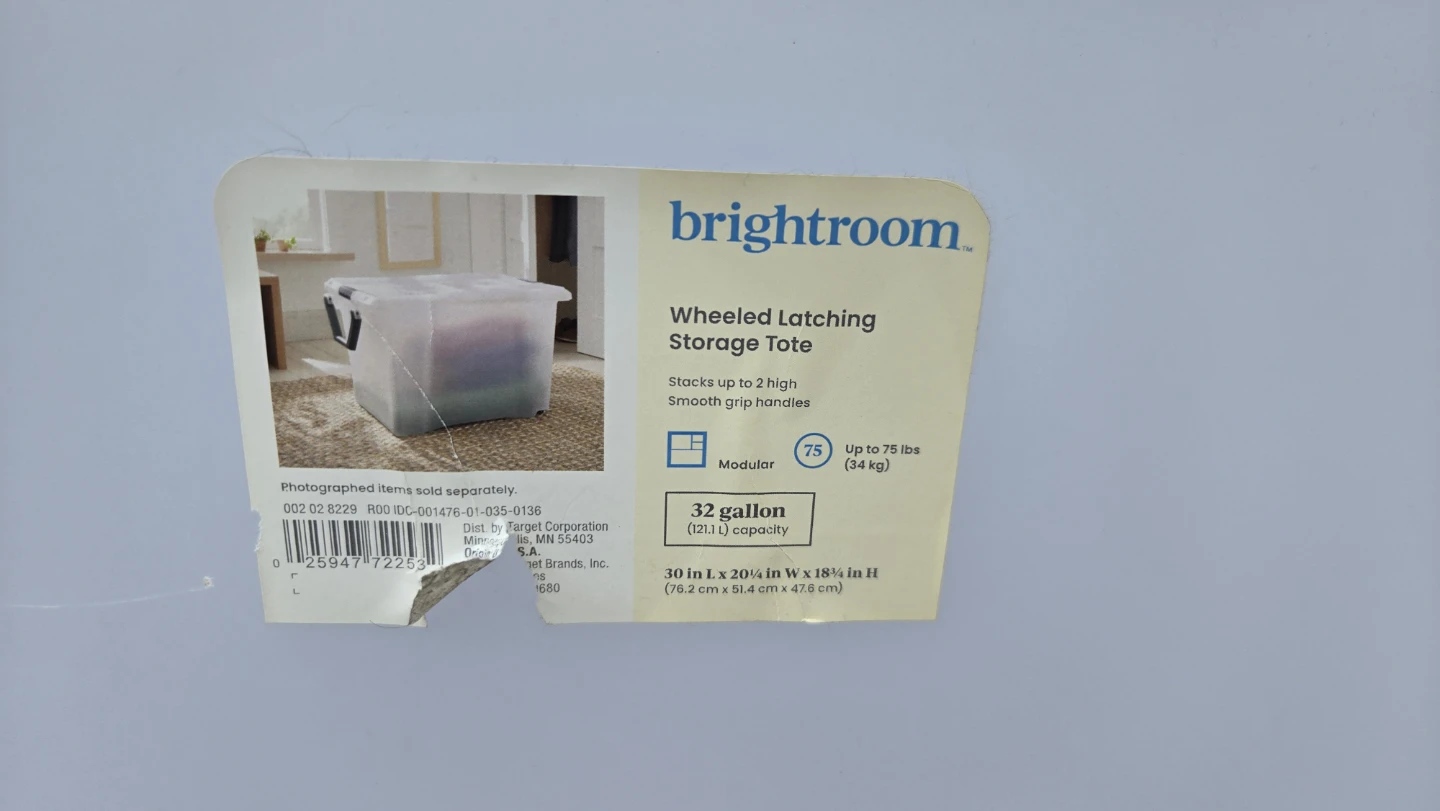 Brightroom Wheeled Latching Storage Tote - 32 Gallon - photo 2