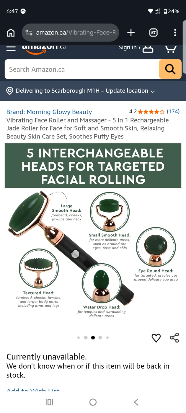 Morning Glowy Beauty 5-in-1 Rechargeable Vibrating Face Roller - photo 2