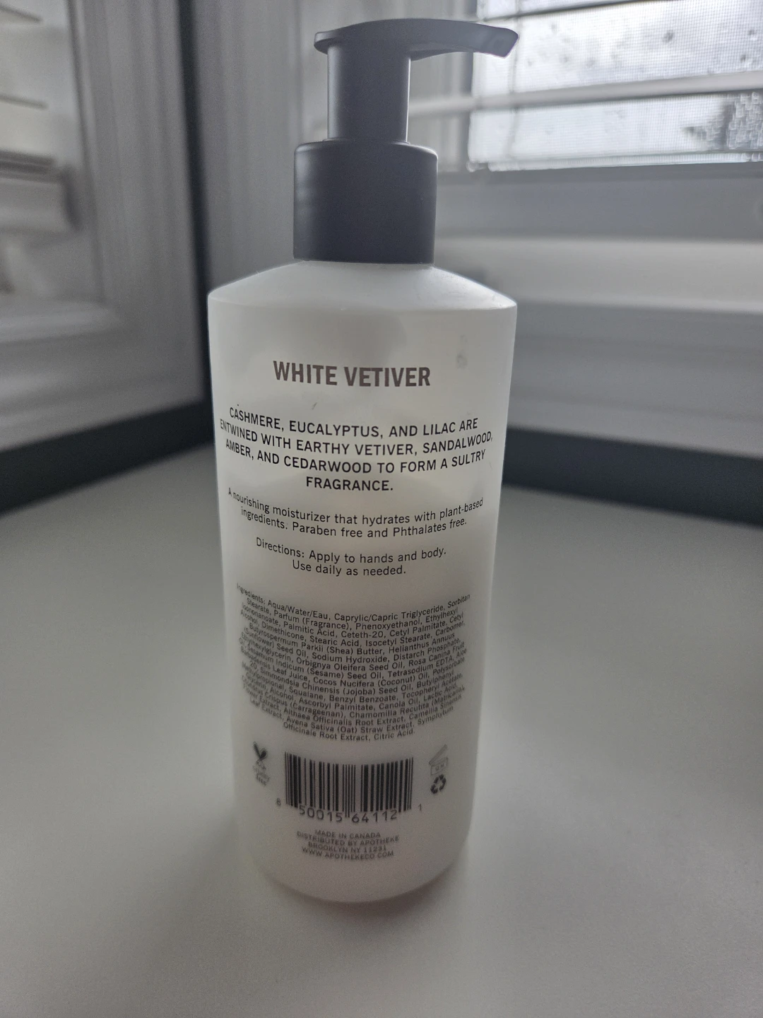 APOTHEKE White Vetiver Plant-Based Lotion 300mL - photo 2