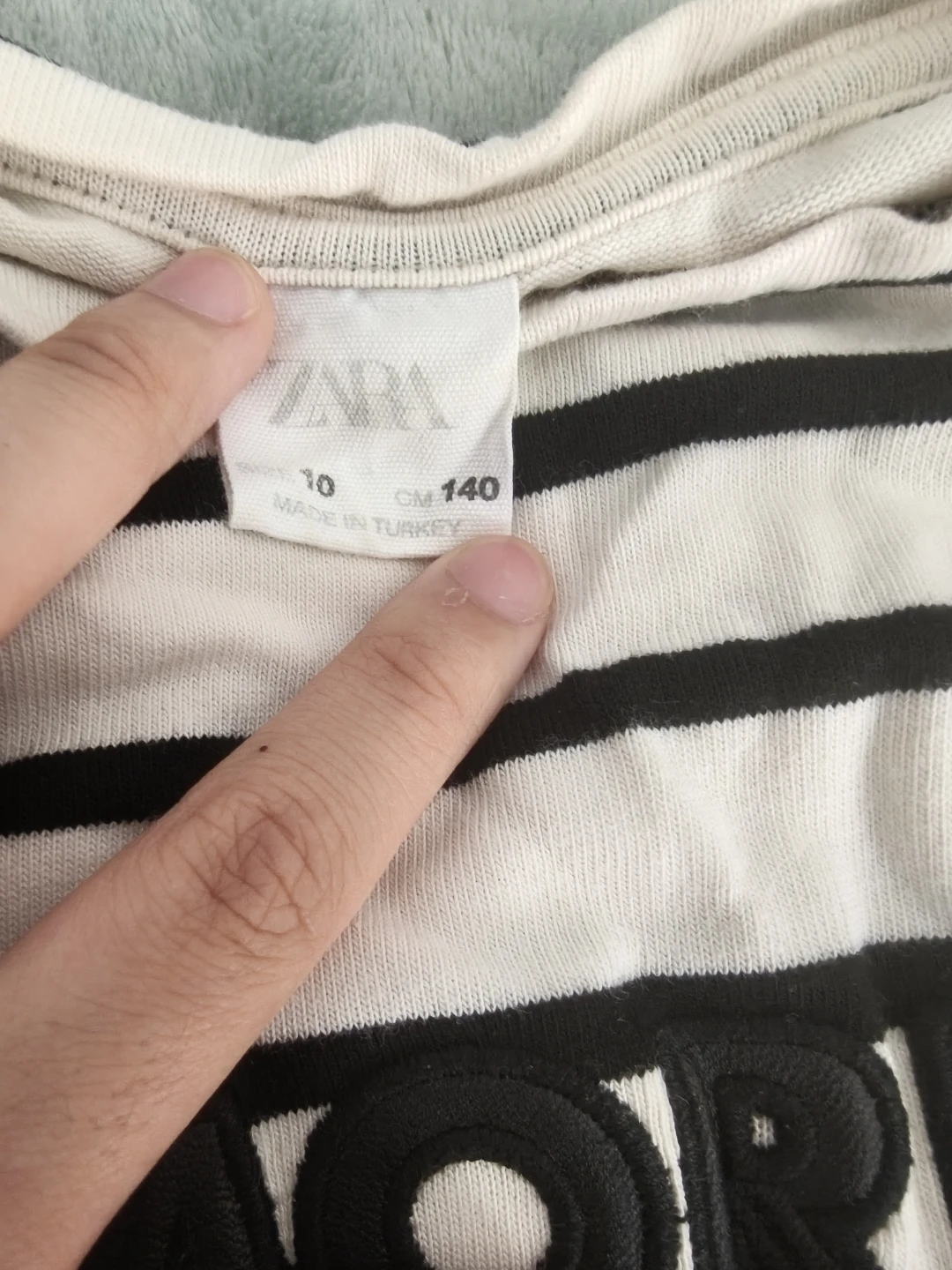 Zara Striped Long Sleeve Shirt 'More Flowers' Size 10/140 - photo 2