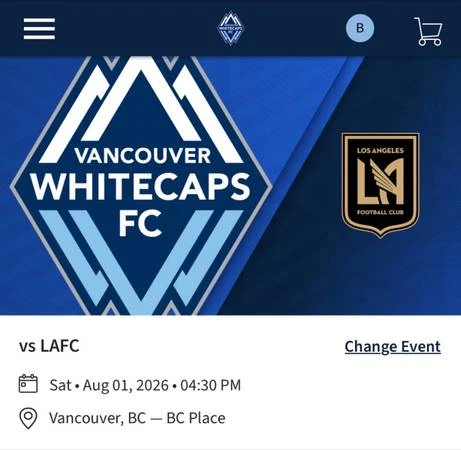 Whitecaps vs LAFC Pitchside Seat - Aug 1st - photo 2