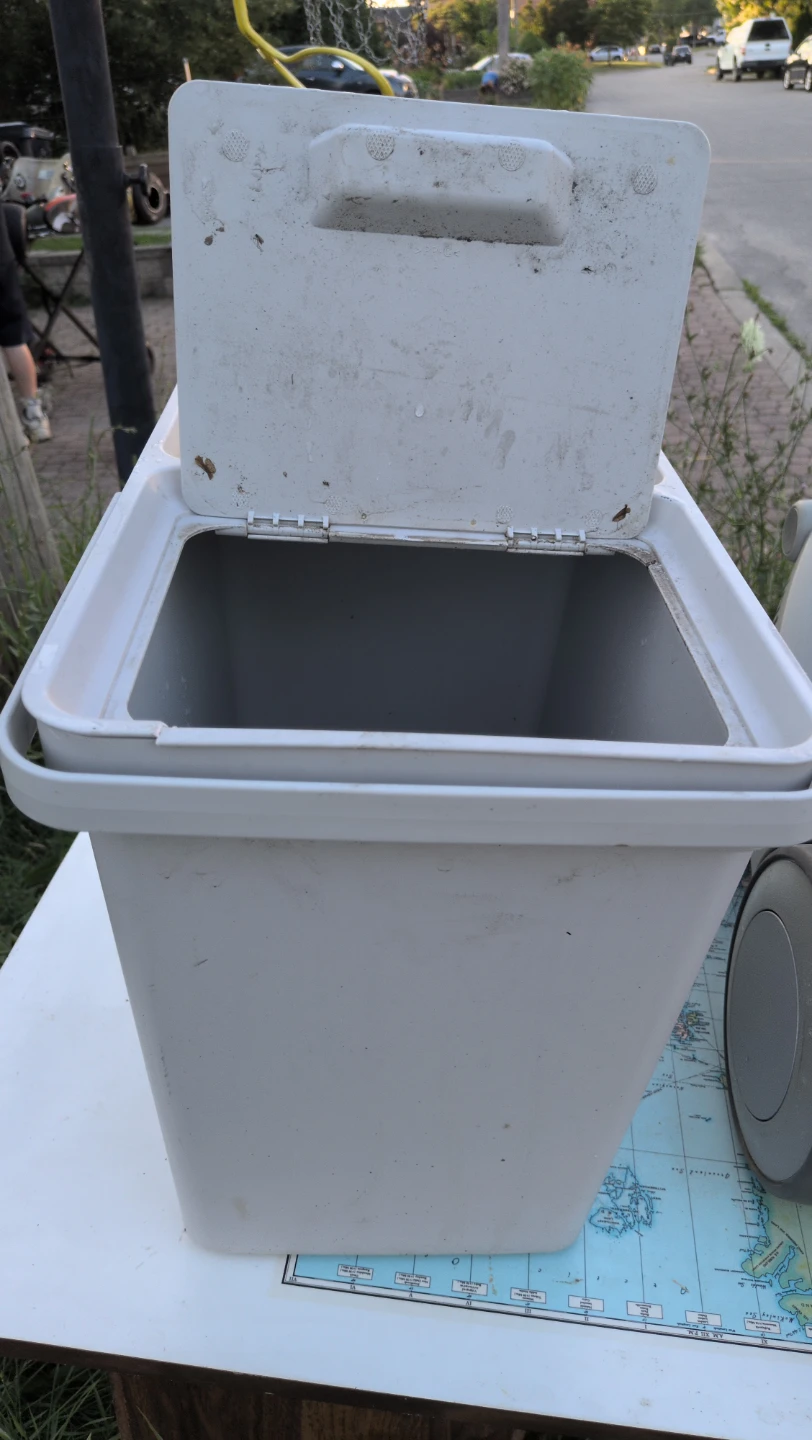 IKEA White Plastic Bin with Lid - photo 3