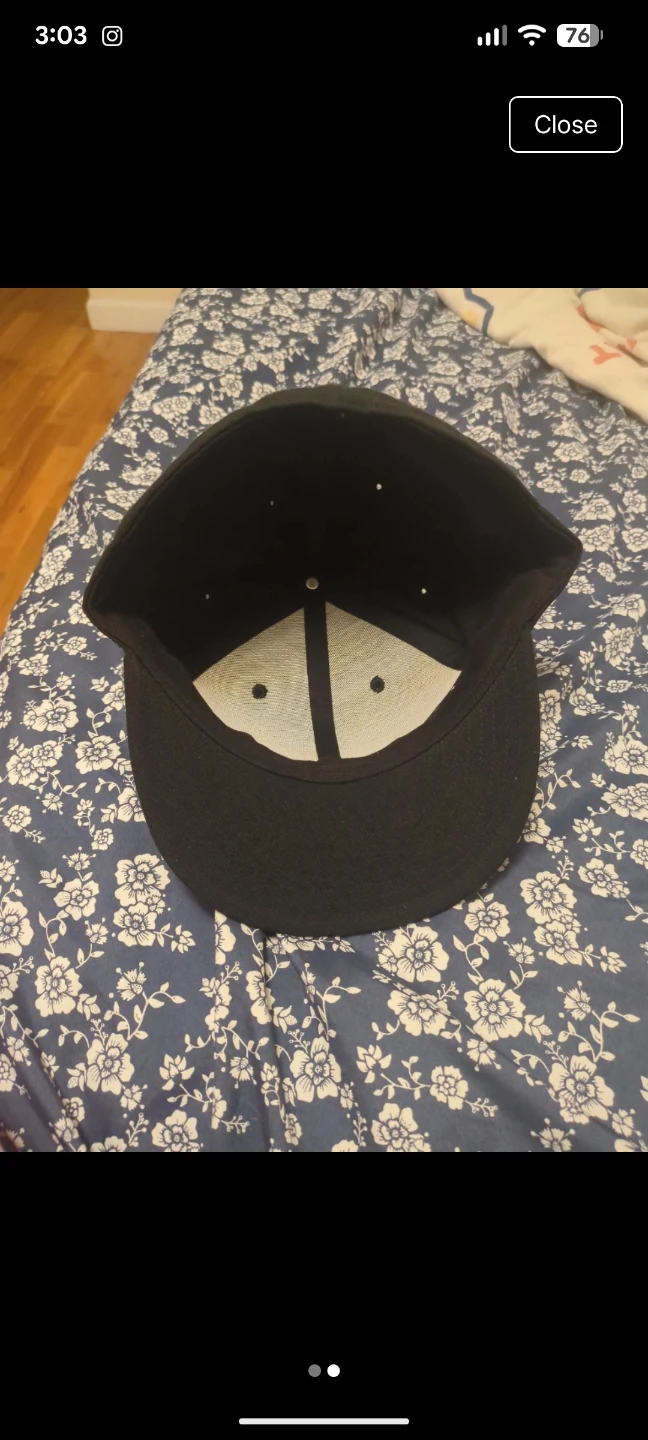 Black Fitted Baseball Cap - photo 2