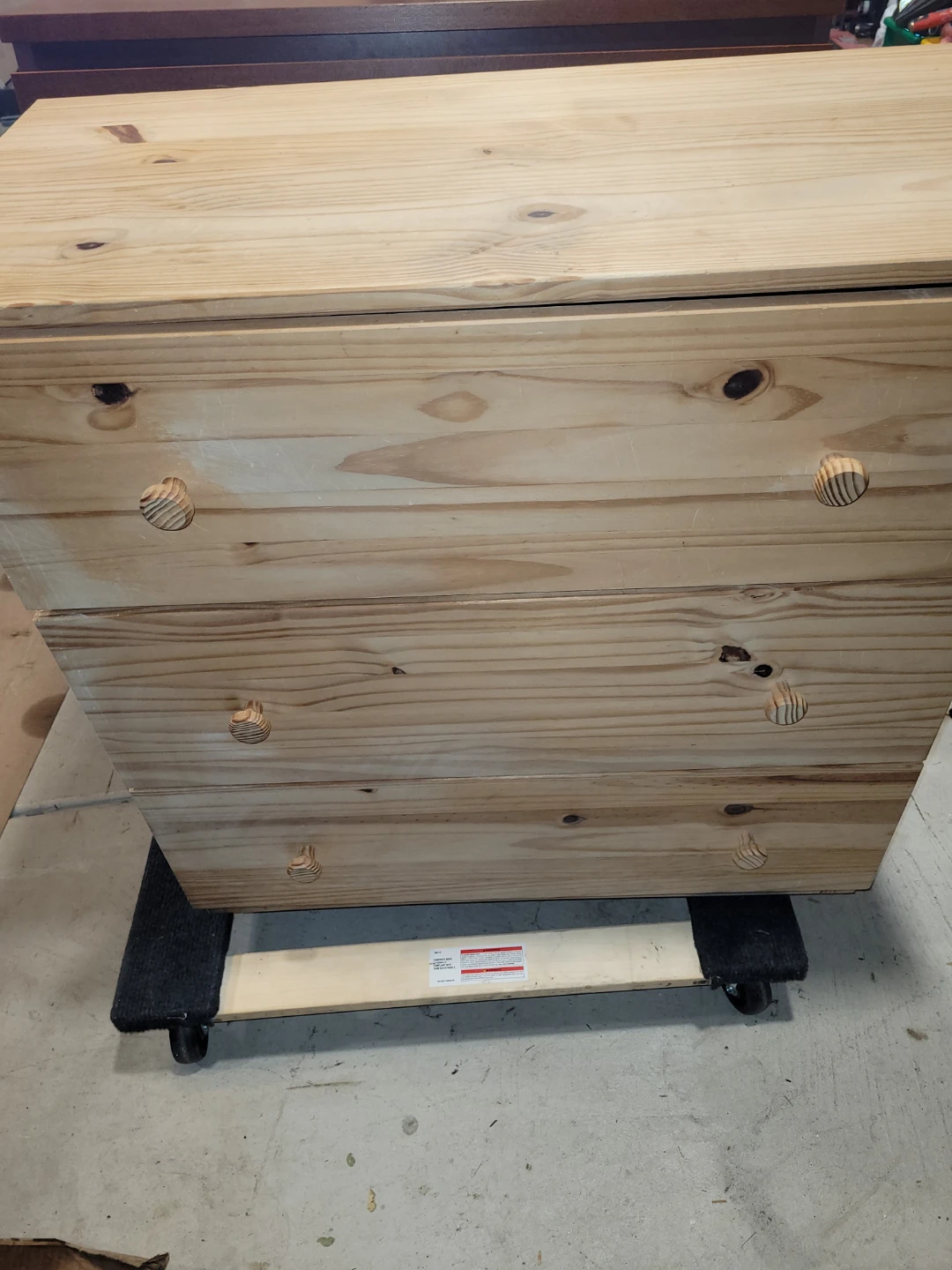 Wooden Dresser with 3 Drawers