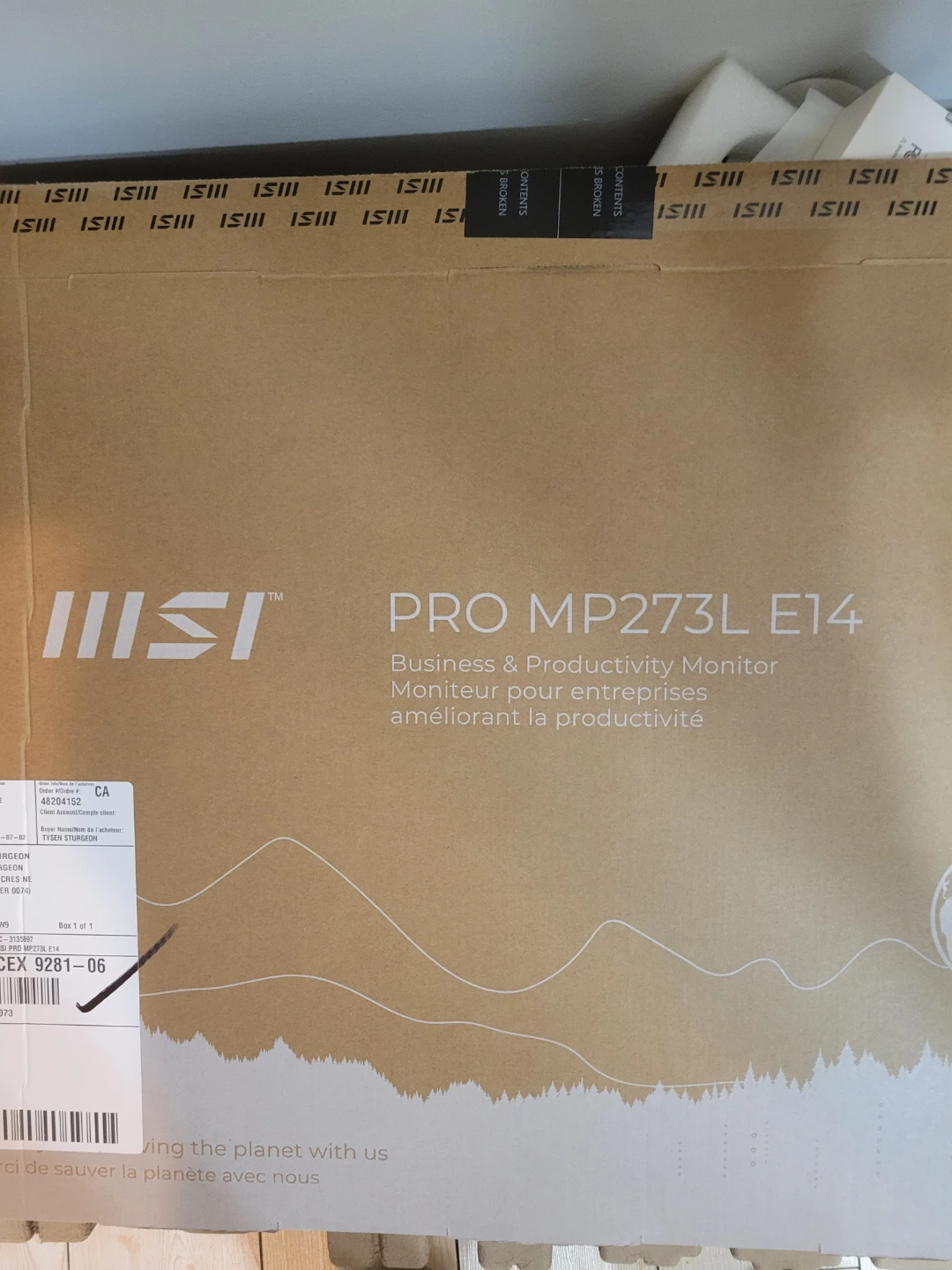 MSI PRO MP273L E14 Business & Productivity Monitor - photo 2